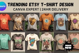do t shirt design or etsy products listing for etsy shop