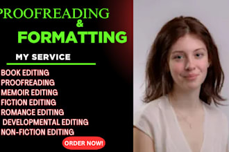 do book formatting and proofreading, manuscript writing  science fiction editing