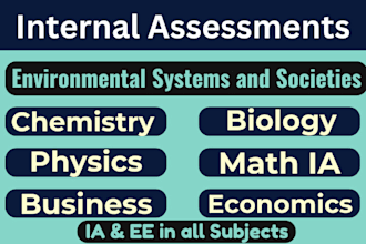 provide feedback on chemistry ia economics ia physics ia biology ia ess ia ee