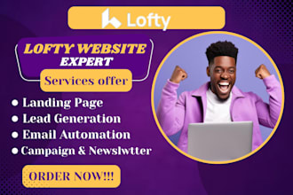 setup lofty CRM website and automation