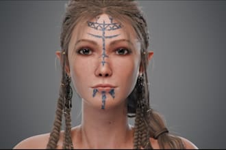 create 3d realistic character models, unreal engine models, metahuman character