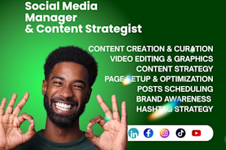 be your social media manager, marketing expert and content creator