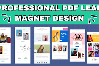 design PDF lead magnet, ebook, workbook,  lead magnet design, PDF design