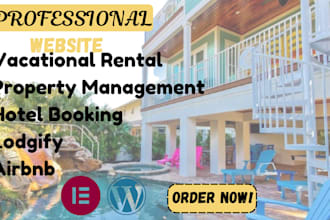 design vacation rental website airbnb  hotel booking property management website