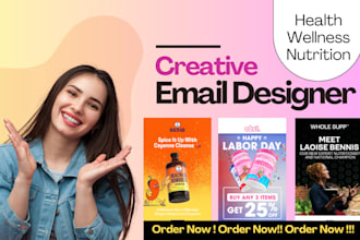 email design health wellness nutrition figma to klaviyo flow automation email