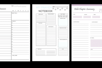 forma,tdesign etsy planner,printable planner,christian journal,printable journal
