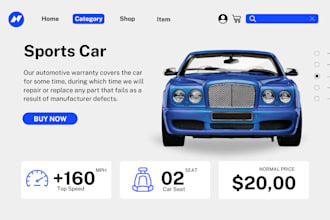 build wix squarespace car rental dealership website  car business website