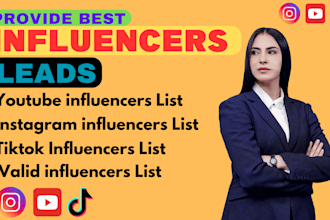 find best instagram influencer, youtube influencer and tiktok influencer list