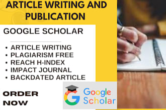 write and publish articles in google scholar peer reviewed indexed journal