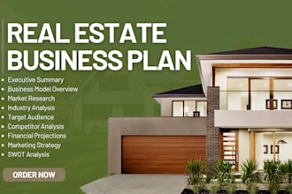 write investor ready real estate, commercial, residential, saas business plan