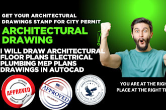 draw architectural floor plans electrical plumbing mep plans drawings in autocad