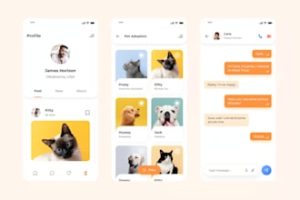 create pet adoption app, pet care app, animal care app