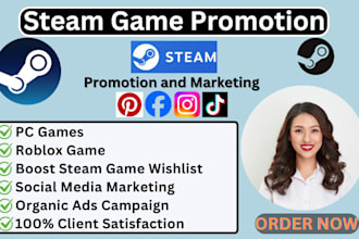 do steam game promotion, steam game wishlist, steam game traffic
