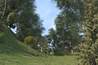 design 3d landscape,site plan commercial building forest walkthrough master plan