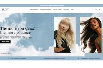 design hair extension shopify store hair extension store hair beauty website