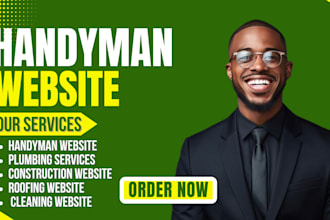 design handyman website plumbing website construction website roofing website