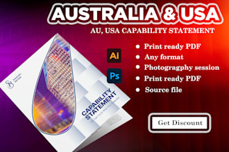 capability statement graphic design for australia, USA