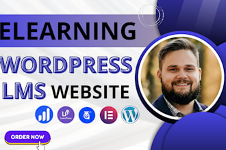 build wordpress elearning lms website with learndash, membership