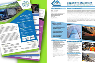 design a creative and professional capability statement