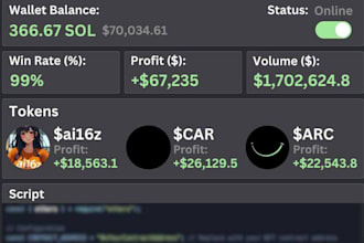 build solana trading bot, crypto arbitrage bot, copy trading, solana volume bot
