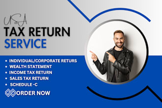 prepare and efile US tax returns for individual and business 1040, 1120, 1065