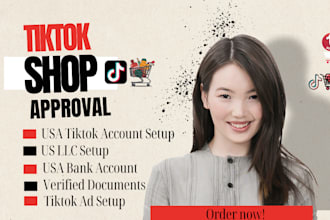 setup a 7 figure tik tok shop manage fix tiktok dropshipping and product listing