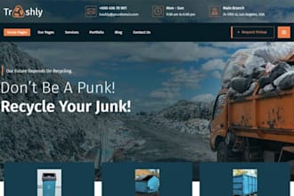 create a junk removal website junk removal landing page waste management website