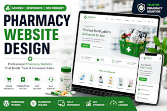 design modern healthcare website medical website clinic website pharmacy website