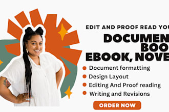 expertly proofread and line edit your book, novel, ebook, document or manuscript