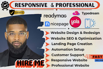 design and redesign responsive website on readymag one page typedream mobirise