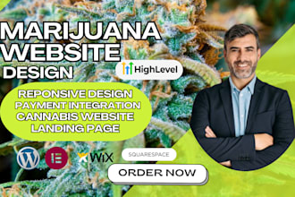design marijuana website weed cannabis hemp cbd wordpress website