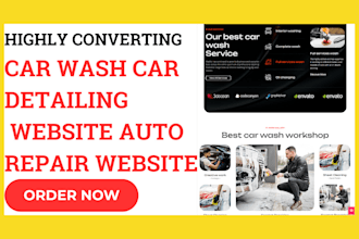 design car wash website car detailing auto detailing website auto repair website