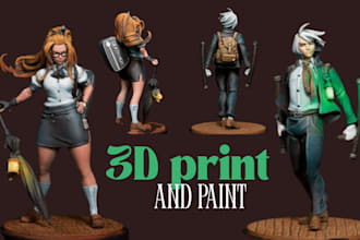 print and paint 3d figure miniature painting warhammer 40k anime figure painting