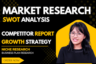 do market research, competitor analysis, swot and niche research for business