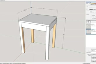 make sketchup 3d model of furniture woodworking for you