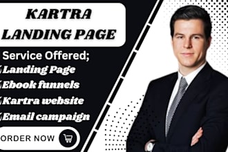 build funnel landing page in clickfunnel podia kartra website gohighlevel kajabi