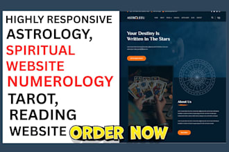 design responsive astrology, spiritual website numerology tarot, psychic reading