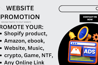 promote any business website crypto discord amazon product ebook or any link