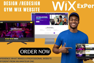 design or redesign wix business website gym,medical wix website,business website