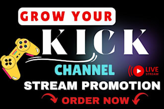 do organic kick channel promotion to gain followers, views