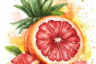 make botanical vector illustration of plants and fruit