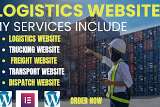 design  logistics website, trucking website, freight website, transport website