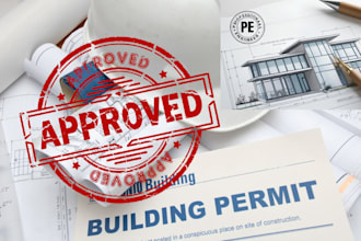 permit drawing, pe stamp, framing plan, solar plan, structural design, and mep