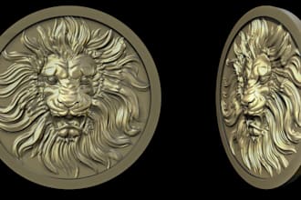 3d bas relief medallion cnc 3d sculpting 3d modelling  award design woodworking