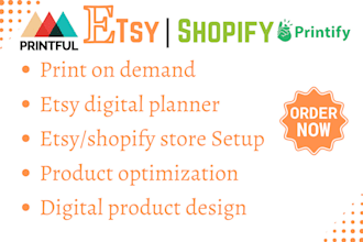 do etsy, shopify, sellfy, print on demand, gelato, planner, svg journal design