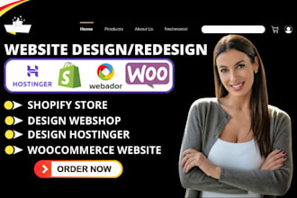 build webshop shopify store design godaddy hostinger website webador website