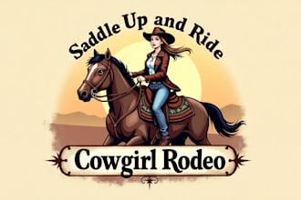do saddle up and ride cowgirl rodeo logo within two days