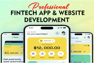 develop fintech app neobank app payment app money transfer app wallet app loan