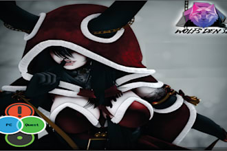 make rigged furry vrchat avatar, anime vtuber model, and gmod playmodel