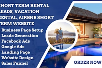 short term rental leads, vacation rental, airbnb short term rental website